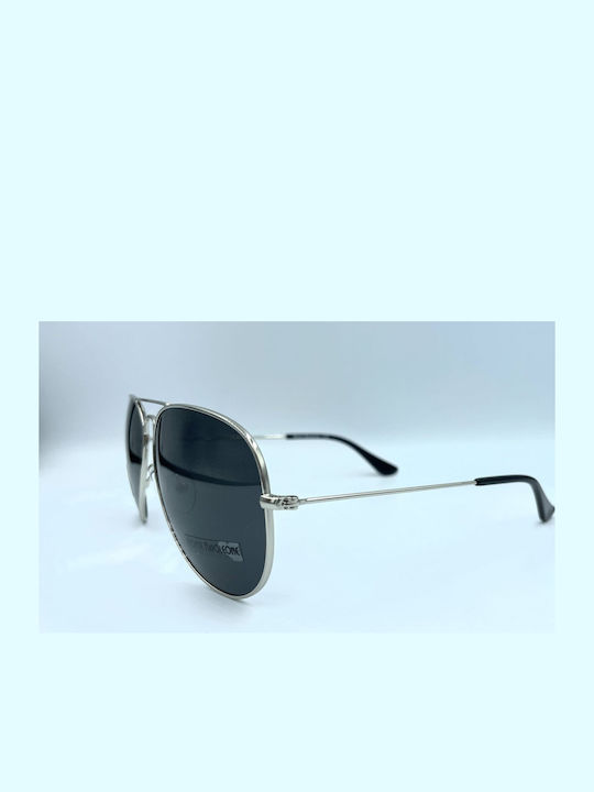 Monte Napoleone Silver Sunglasses With Frame