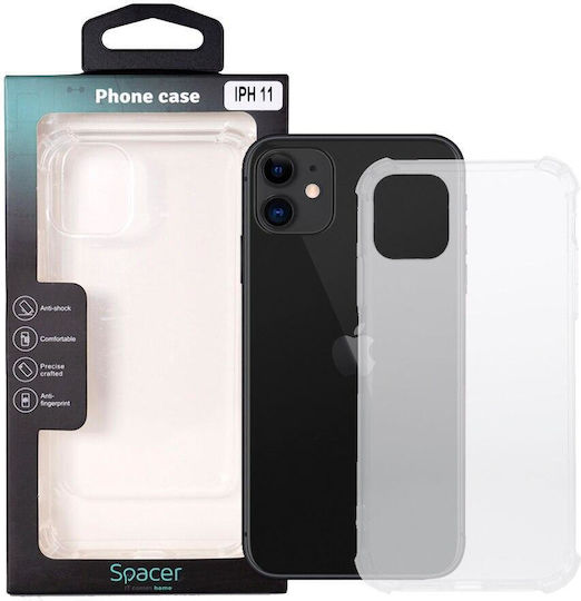 Spacer Протективен Калъф за iPhone 11 Гъвкав TPU Материал Прозрачен