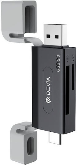 Devia Card Reader USB 2.0 Type-C για SD/microSD
