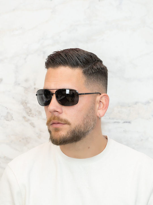 Monte Napoleone Men's Sunglasses with Black Frame and Grey Lenses MN4570-C2