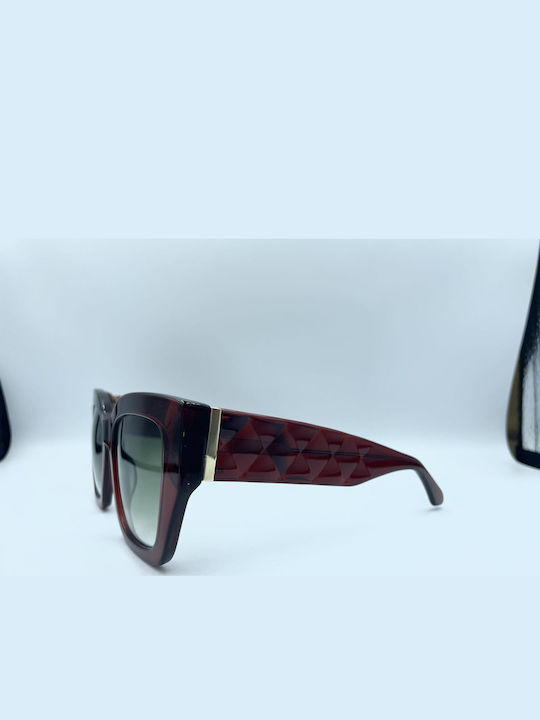 Monte Napoleone Sunglasses Burgundy With Frame