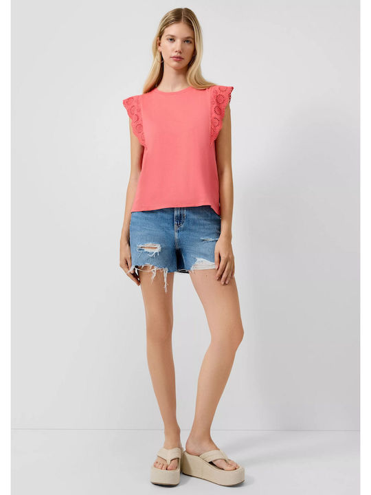 Women's Sleeveless Blouse Broderie Anglaise