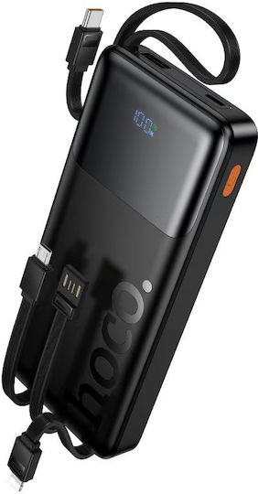 Hoco J156 Power Bank 10000mAh 22.5W με Θύρα USB-A και Θύρα USB-C Quick Charge 3.0 Μαύρο