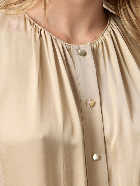 Damen Bluse Beige