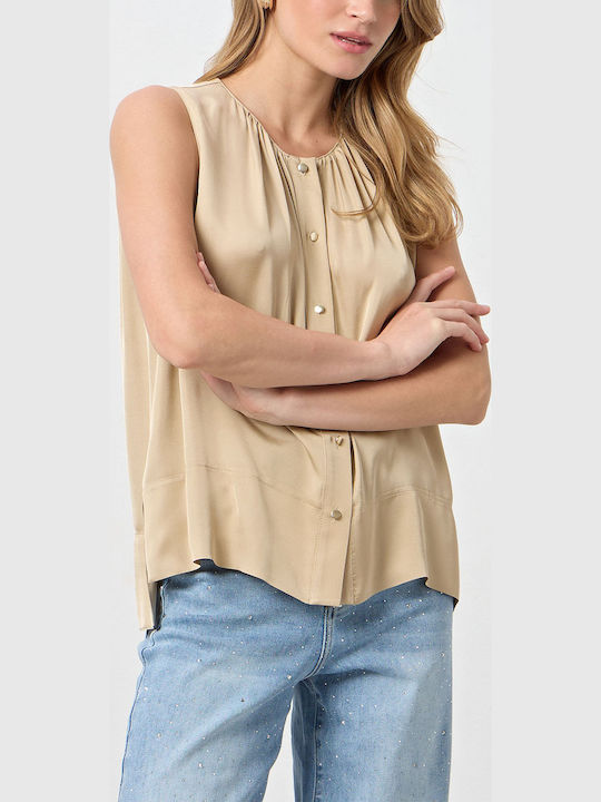 Damen Bluse Beige