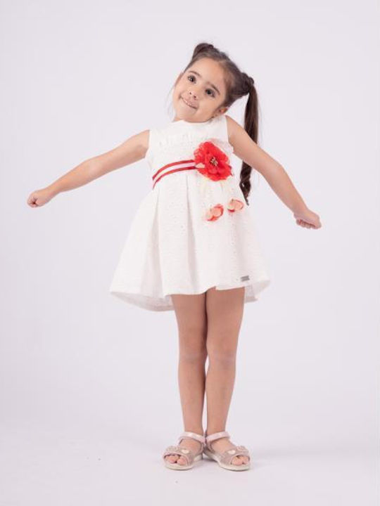 Children's Dress Sleeveless Tulle Set with Accessories White