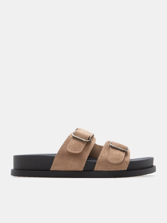 Flache Sandalen Für Damen Flatforms Beigen