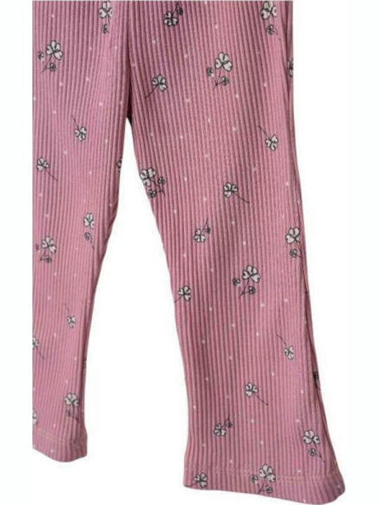 Set pentru copii cu colanți Iarnă 3buc Pink