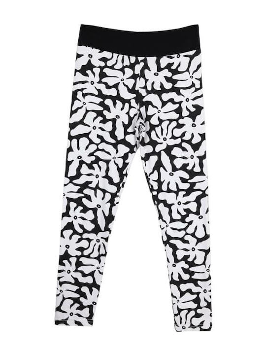 Kids' Set with Leggings Summer 3pcs Black and white