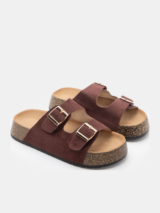 Women's Flat Sandals Flatforms Brown