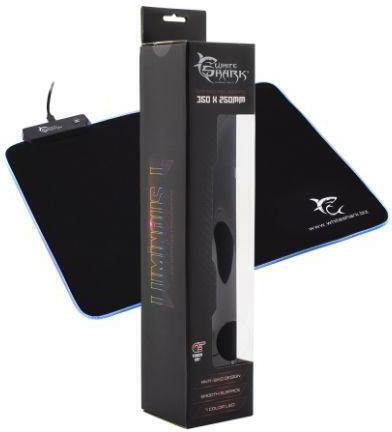 White Shark Luminos L Mouse Pad Black