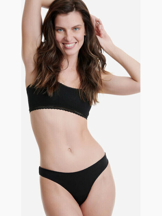 Rio Bamboo Damen Slip 2Pack Schwarz