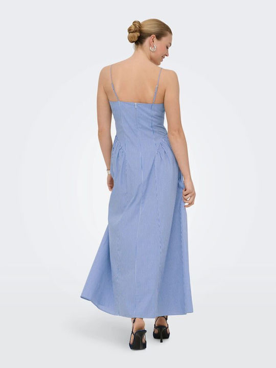 Summer Maxi Shirt Dress Blue