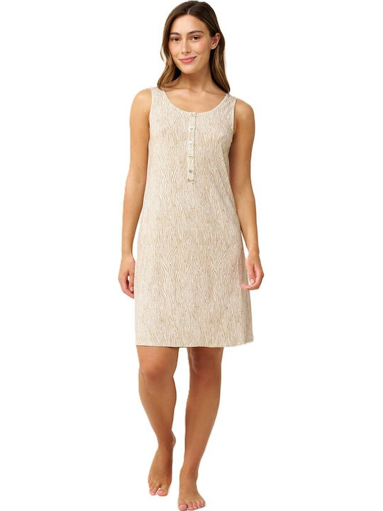 Vamp Καλοκαιρινό Γυναικείο Νυχτικό Beige Taupe Vamp Καλοκαιρινό Γυναικείο Νυχτικό Beige Taupe