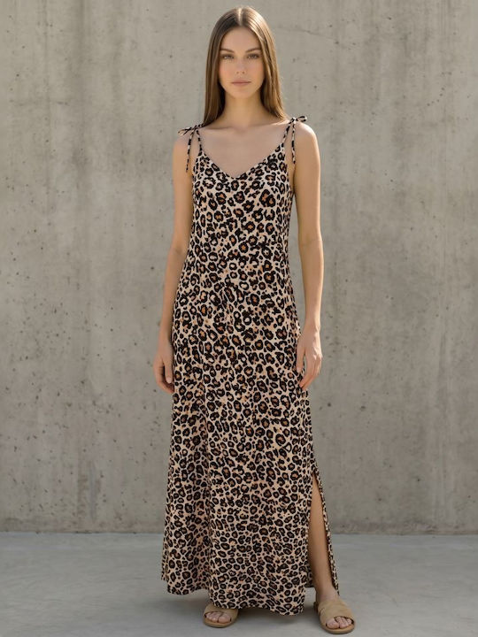 Καλοκαιρινό Maxi Φόρεμα Animal Print