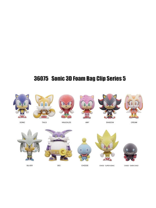 Sonic Hedgehog Pvc Bag Clips Flocking Series 5