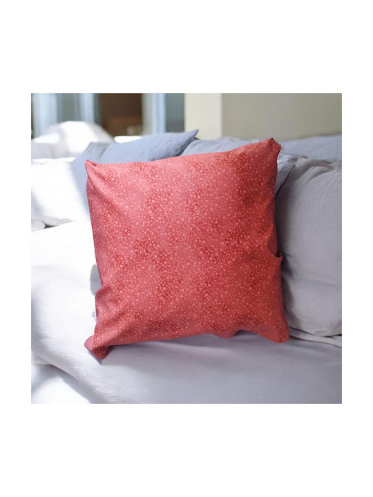 Oxygen Διακοσμητική Μαξιλαροθήκη Red & Peach 45x45εκ.