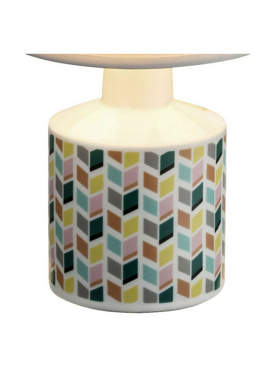 Globo Lighting Siula Ceramic Table Lamp for Socket E14 with White Shade and Base