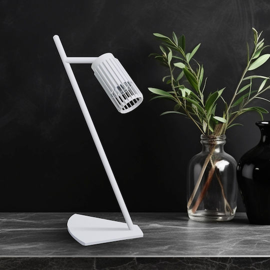 Eko Light Μεταλλικό Πορτατίφ για Ντουί GU10 με Λευκό Καπέλο και Βάση