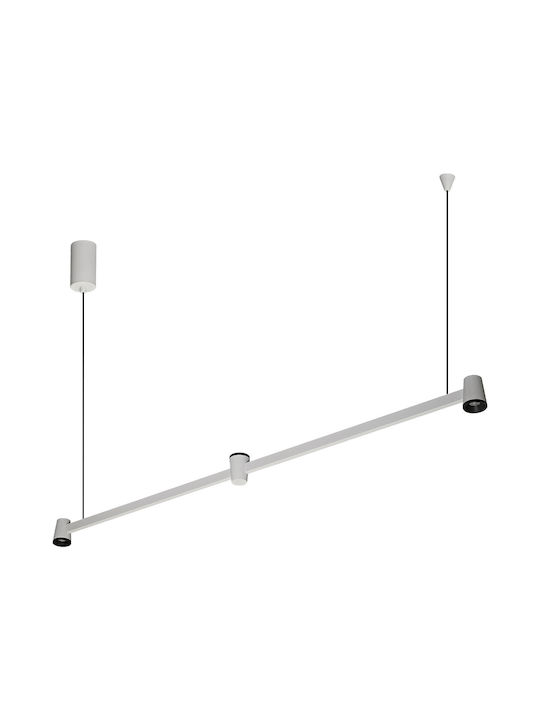VK Lighting White LED Pendant Light with Warm White Light