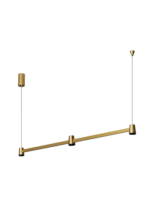 VK Lighting Pendant Light Gold LED with Warm White Light