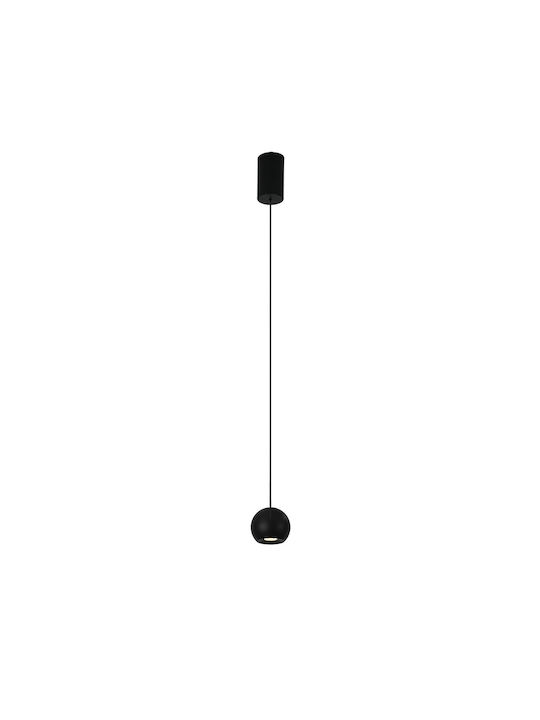 VK Lighting Black LED Pendant Light with Warm White Light