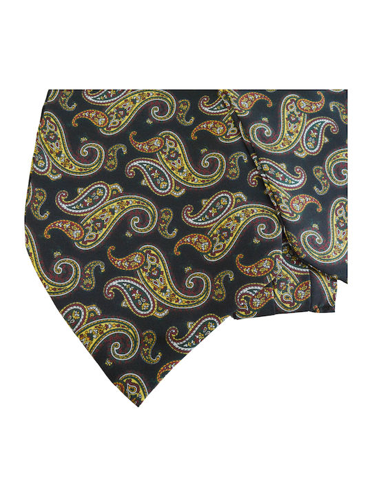 Ascot Men's Silk Tie with Printed Pattern in Navy Blue Color