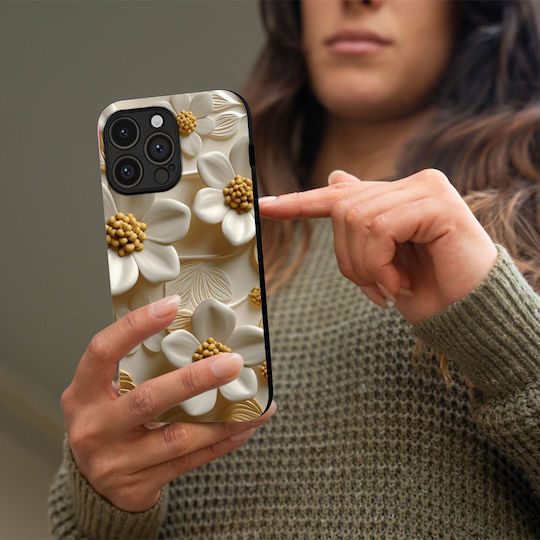 Калъф Sonique 3D Flower Series Oppo A57 4G Oppo A57s Бял