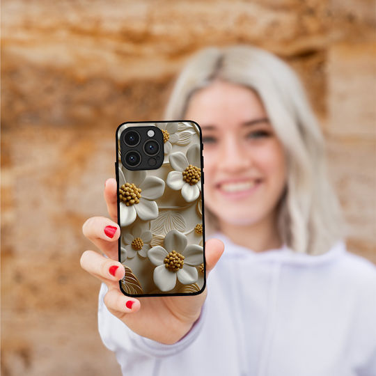 Калъф Sonique 3D Flower Series Oppo A57 4G Oppo A57s Бял