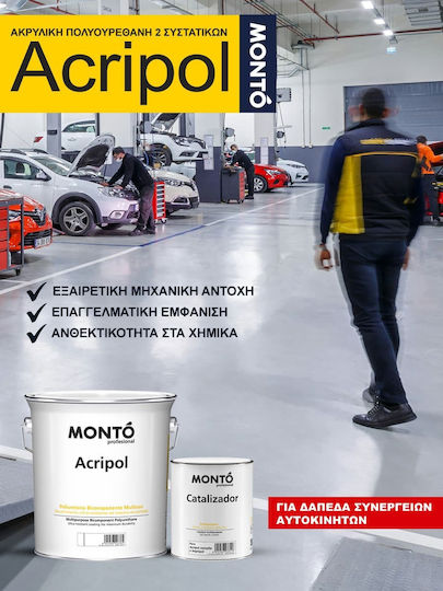 Monto Πολυουρεθανικό χρώμα Ακρυλικό Λευκό 4lt
