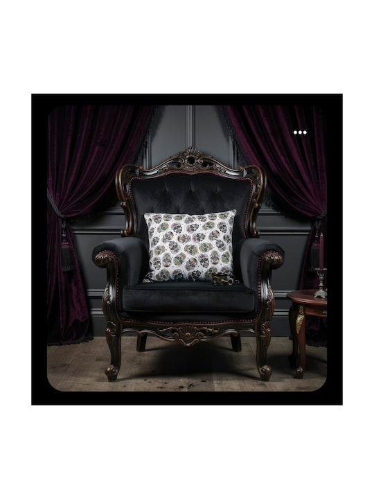 Oxygen Sofa Cushion Goth Skulls 35x35cm