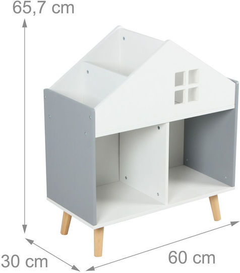 Relaxdays Wooden Gray Toy Organizer 65.7x60x30cm