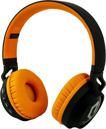 PowerLocus Buddy Ασύρματα / Ενσύρματα Παιδικά On Ear Ακουστικά με 15 ώρες Λειτουργίας Πορτοκαλί