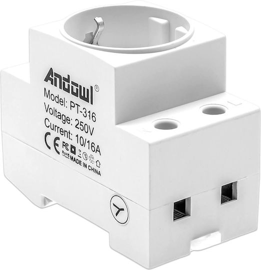 Andowl Πρίζα Ράγας 250V 16A