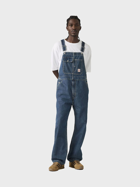 Dark Ανδρική Τζιν Σαλοπέτα με Loose Straight Εφαρμογή Dark Aged Denim