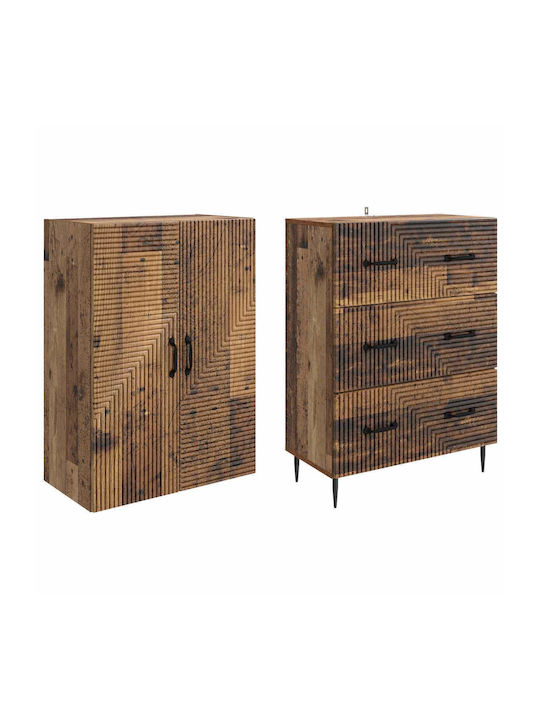 Шкаф за дневна от ПДЧ Старинно Дърво 66x34.5x90см