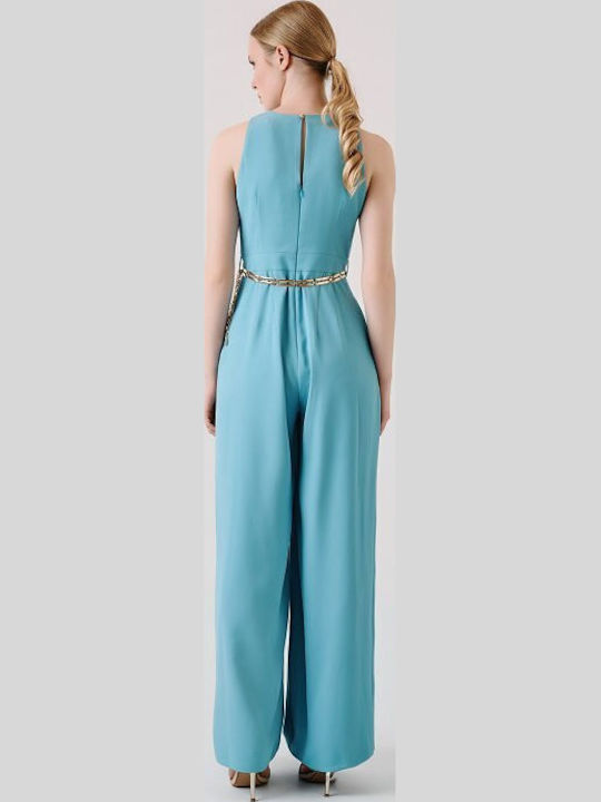 Women's Sleeveless One-piece Jumpsuit Sky Blue