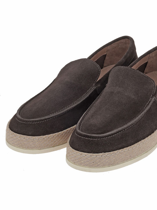 Suede Ανδρικά Loafers σε Καφέ Χρώμα