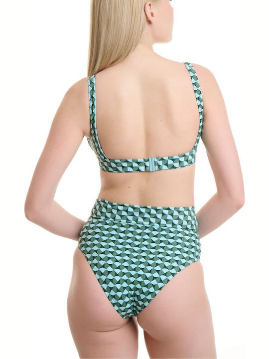 Bikini Bottoms Slip High Waist Multicolour