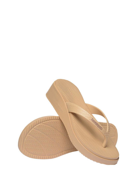 Havaianas Șlapi Cu Platformă În Culoare Bej
