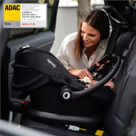Lionelo Astrid Καθισματάκι Αυτοκινήτου i-Size με Isofix Μαύρο