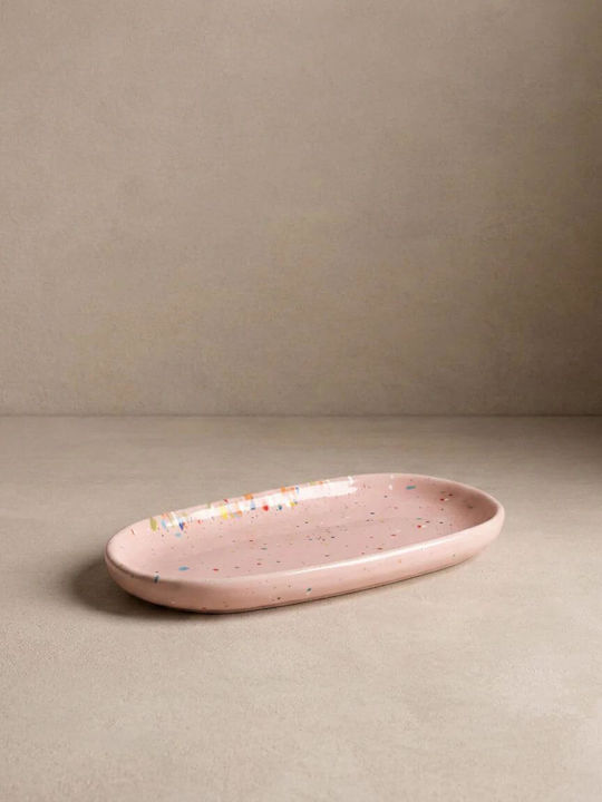Egg Back Home Decorative Ceramic Oval Tray 18x9.5x2cm 6 Pieces