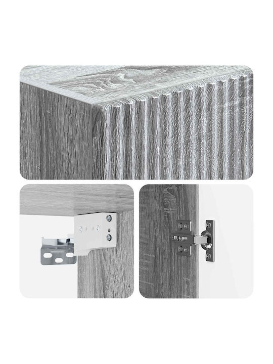Wooden Storage Cabinet with 2 Drawers L33xW34.5xH87cm