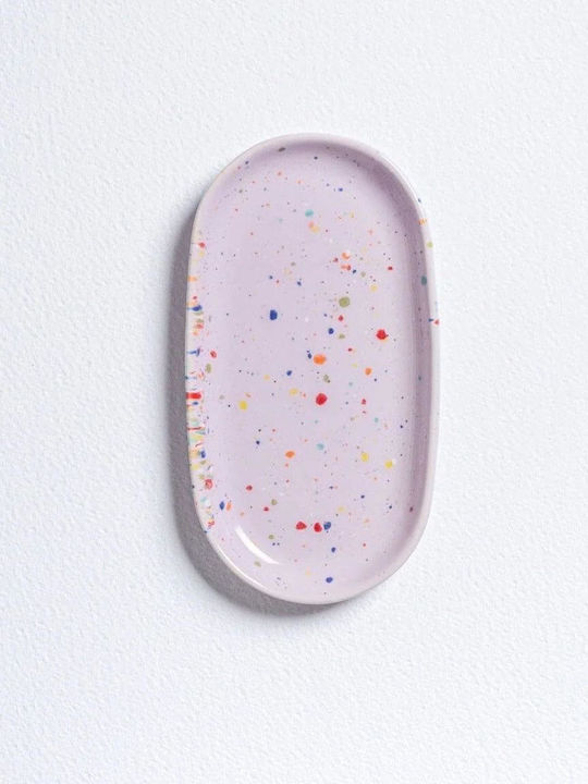 Egg Back Home Decorative Ceramic Oval Tray 18x9.5x2cm 6 Pieces