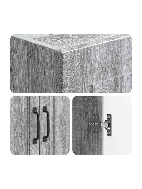 Wooden Storage Cabinet with 2 Drawers L33xW34.5xH87cm