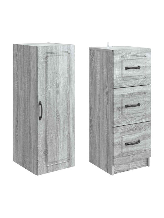 Wooden Storage Cabinet with 2 Drawers L33xW34.5xH87cm