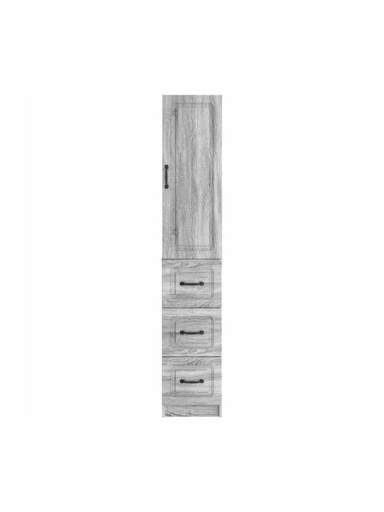 Wooden Storage Cabinet with 2 Drawers L33xW34.5xH87cm