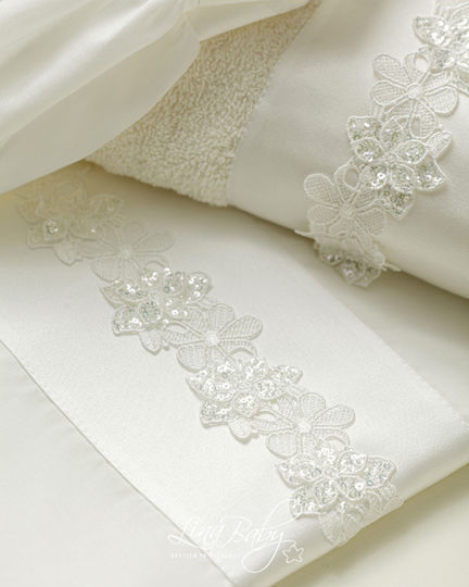 Lina Baby Set Christening Oilcloths Ecru 4 Pieces