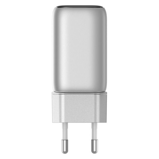 Anker Încărcător GaN cu Port USB-A și 2 Porturi USB-C și Cablu USB-C - USB-C 100W Power Delivery Argintiu (B121B)