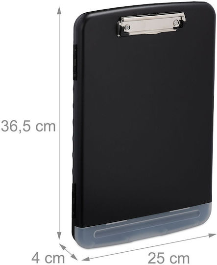 Set 2 Relaxdays Clipboard Compartiment Negru 36 5x25x4 Cm